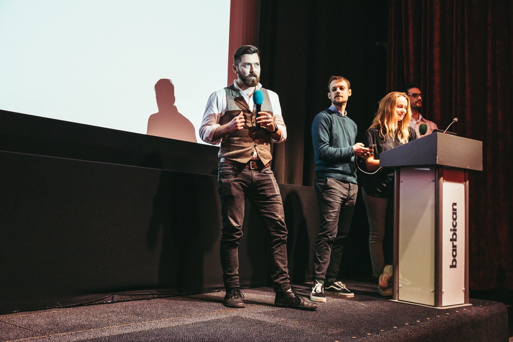 Jack Harris speaking at a conference.